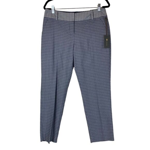 Outback Red Blue Mod Print Cassidy Fit Ankle Pants Size 8 New - Picture 1 of 10